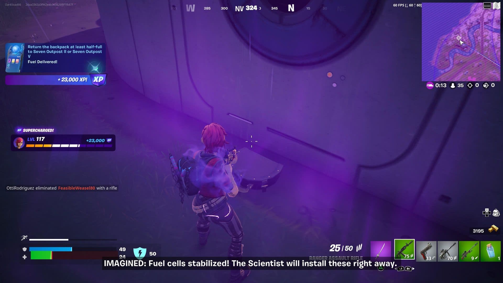 Fortnite Set up a Generator near the Holotable inside Command