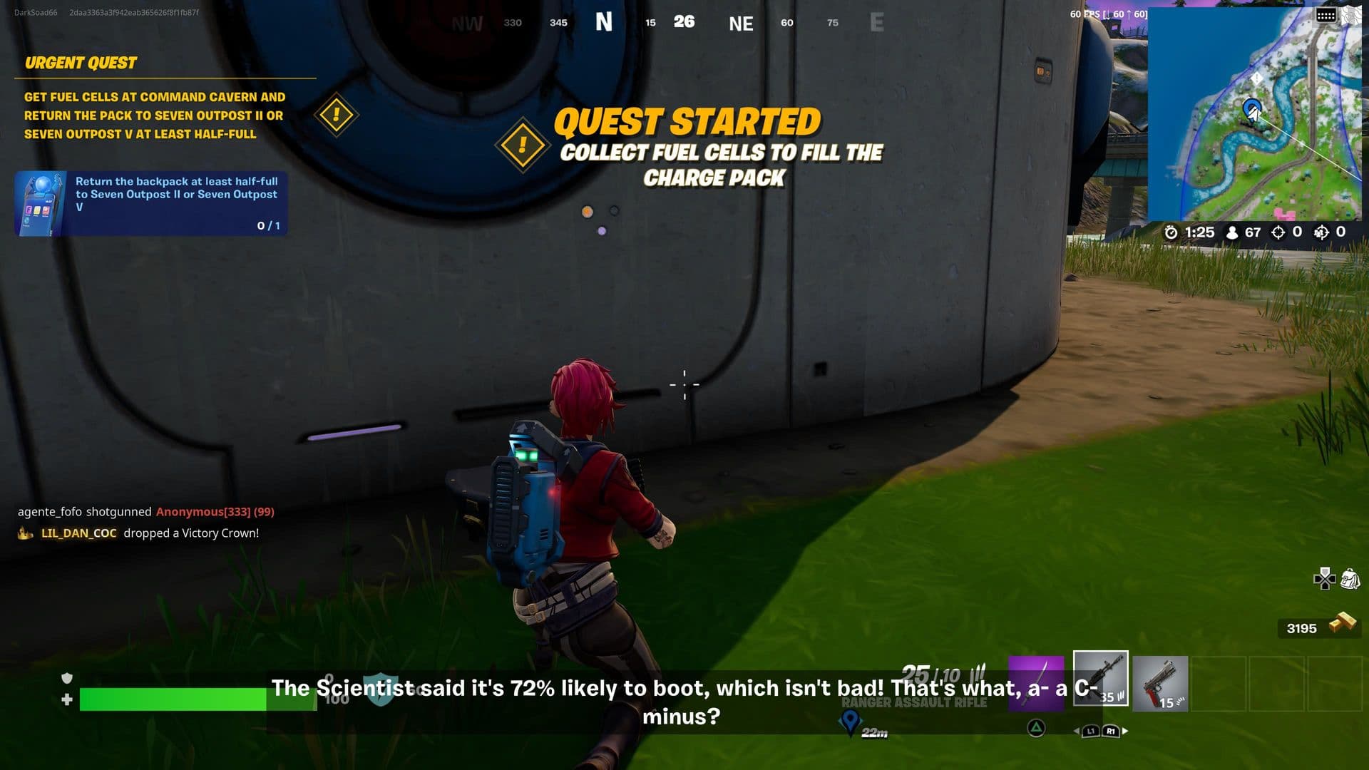 Fortnite Set up a Generator near the Holotable inside Command